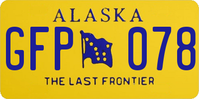 AK license plate GFP078