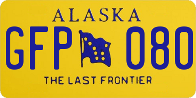 AK license plate GFP080