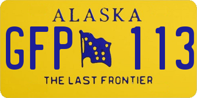 AK license plate GFP113
