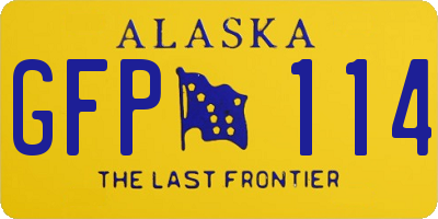 AK license plate GFP114
