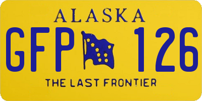 AK license plate GFP126