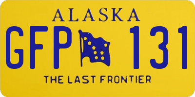 AK license plate GFP131