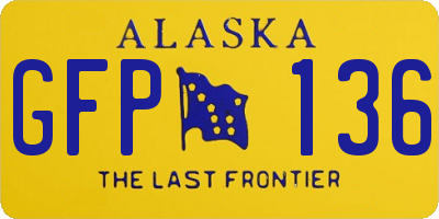 AK license plate GFP136