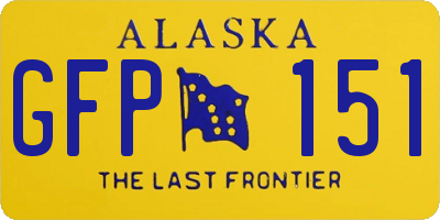AK license plate GFP151