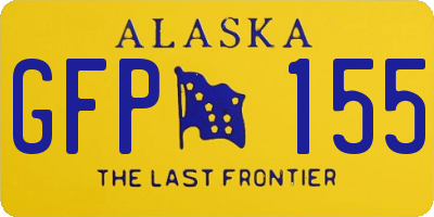AK license plate GFP155