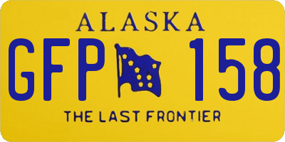 AK license plate GFP158