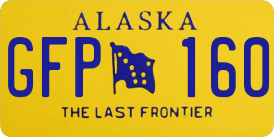 AK license plate GFP160