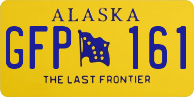 AK license plate GFP161