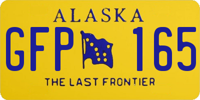 AK license plate GFP165