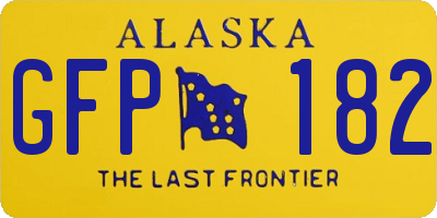 AK license plate GFP182