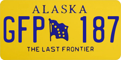 AK license plate GFP187