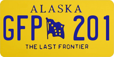 AK license plate GFP201