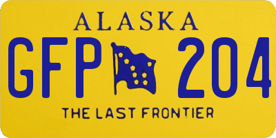 AK license plate GFP204