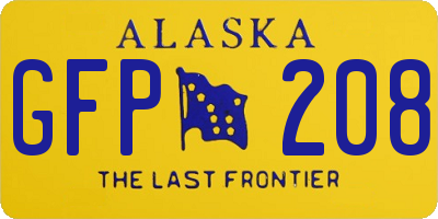 AK license plate GFP208