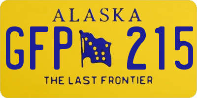 AK license plate GFP215