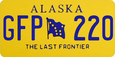 AK license plate GFP220