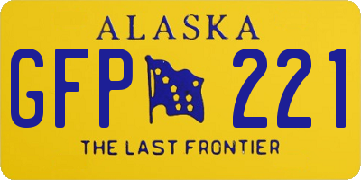 AK license plate GFP221