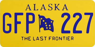 AK license plate GFP227