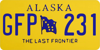AK license plate GFP231