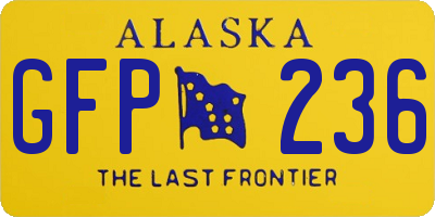 AK license plate GFP236