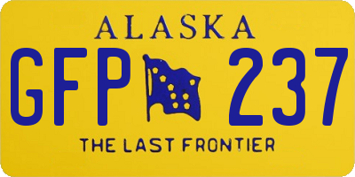AK license plate GFP237