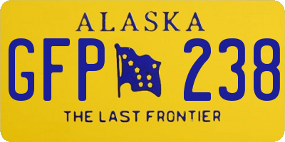 AK license plate GFP238