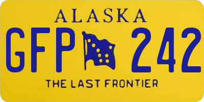 AK license plate GFP242