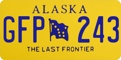 AK license plate GFP243