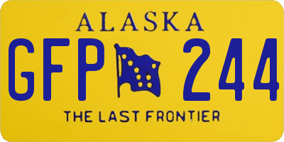 AK license plate GFP244