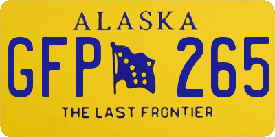 AK license plate GFP265