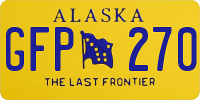 AK license plate GFP270