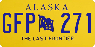 AK license plate GFP271