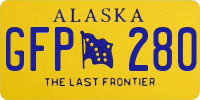 AK license plate GFP280