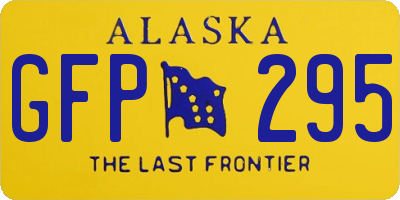 AK license plate GFP295