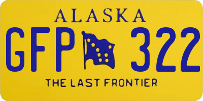 AK license plate GFP322