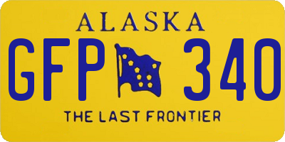 AK license plate GFP340