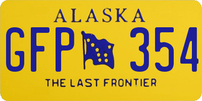 AK license plate GFP354