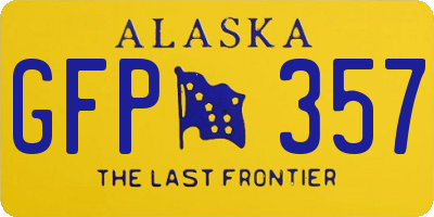 AK license plate GFP357