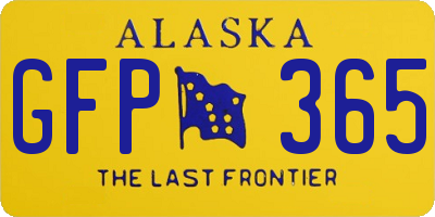 AK license plate GFP365
