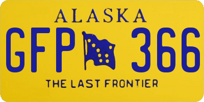 AK license plate GFP366