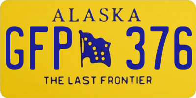 AK license plate GFP376