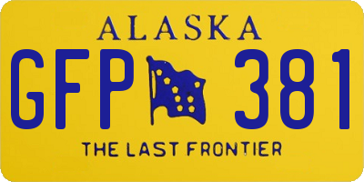 AK license plate GFP381