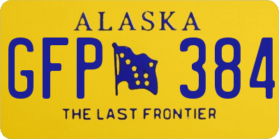 AK license plate GFP384