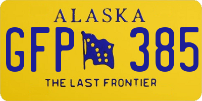 AK license plate GFP385