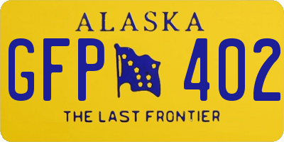 AK license plate GFP402