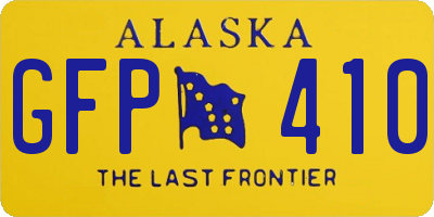 AK license plate GFP410