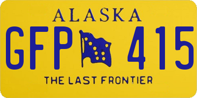 AK license plate GFP415