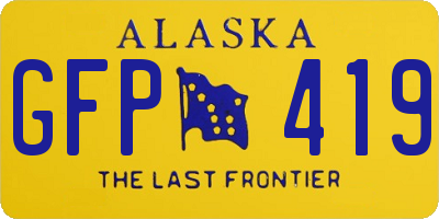 AK license plate GFP419