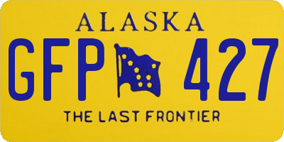 AK license plate GFP427
