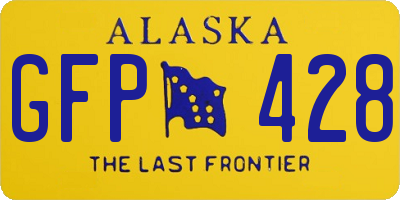 AK license plate GFP428